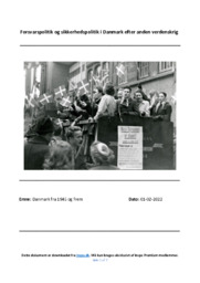 Forsvarspolitik i Danmark | 2. verdenskrig | Historie