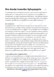 Den danske komedies ligbegængelse | Analyse | Ludvig Holberg