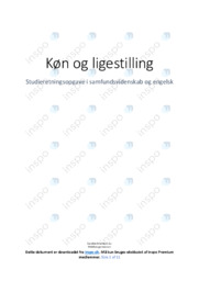 Normer og traditioner | Køn og ligestilling | SRO