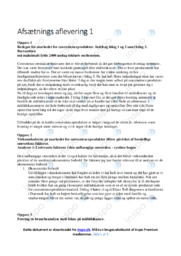 Convenienceprodukter | Analyse | Aflevering | Afsætning