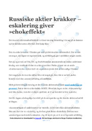 Russiske aktier giver chokeffekt Analyse | Opgave