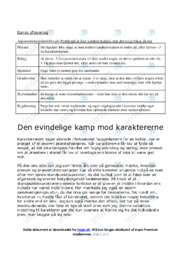 Den evindelige kamp mod karaktererne | Analyse | Danskopgave