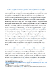 Downfall in social mobility affecting British society | Essay
