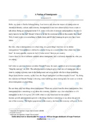 Immigrants impact on identity and culture | Speech | Opgave