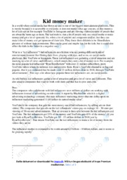 Social media to make money | Essay | Opgave