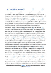 A.C. Perch’s the Handel | Analyse | Afsætning