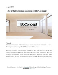 The internationalization of BoConcept | Analyse | Afsætning