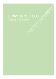 Convenience food | Analyse | Opgave