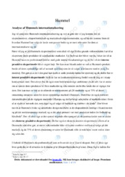 Hummels internationalisering | Analyse | Opgave