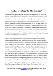 Min mor siger | Analyse | Stine Pilgaard