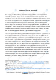 Battle Hymn of the Tiger Mother | Analyse | Amy Chua | Opgave