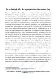 Vi manipulerer ikke med virkeligheden i ond tro | Analyse