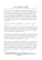 Social mobility in Britain | Analyse | George Orwell | Opgave