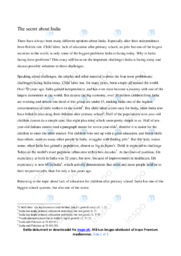 The secret about India | Argumenterende essay