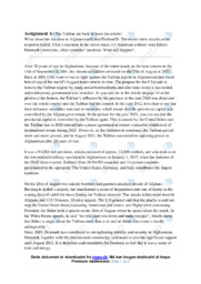 The Taliban are back in town | Analyse | Opgave