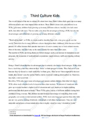 Third Culture Kids | Analyse | Opgave i engelsk