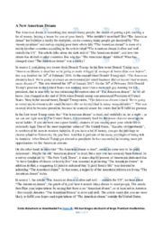 A New American Dream | Essay | Engelsk opgave
