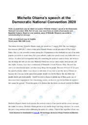Democratic National Convention | Analyse | Michelle Obama
