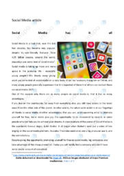 Social Media has it all | Article | Opgave i engelsk