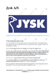 Jysk AS | Afsætning Case