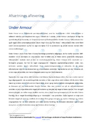 Under Armour | Analyse | Opgave