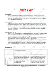 Just Eat | Noter Afsætning Case
