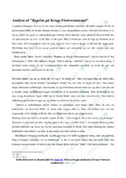 Reprise på Krogs Fisserestaurant | Analyse | Jan Sonnergaard