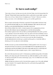 Er hævn nødvendigt? | Essay