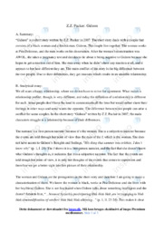 Gideon | Analyse af short story | Z Z Packer | Opgave i engelsk