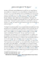 Romeo | Analyse | Merete Pryds Helle