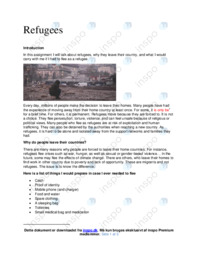 Refugees and why they leave their country | Essay | Opgave