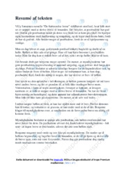 De forsvundne breve | Noter Analyse | Villy Sørensen