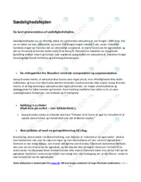 Sædelighedsfejden | Noter Dansk Stil