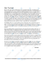 Der Tunnel | Analyse