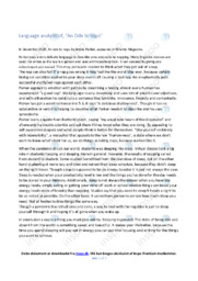 An Ode to naps | Language analysis | Opgave