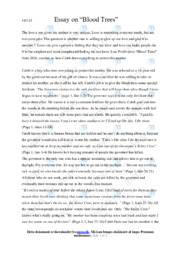 Blood Trees | Essay | Lisa Fritz | Opgave