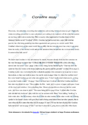 Coraline | Analyse af novelle | Neil Gaiman | Opgave i engelsk