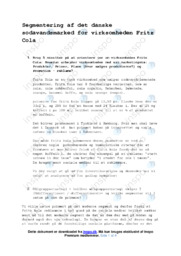 Det danske sodavandsmarked | Analyse | Opgave