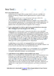 Ikea food | Analyse | Opgave