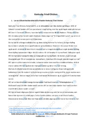Kentucky Fried Chicken | Analyse | Opgave