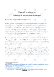 Kolonisme og postkolonisme på Grønland | Dansk Essay