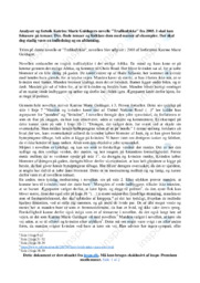 Trafikulykke | Noter Analyse | Katrine Marie Guldager