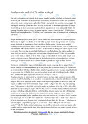 21 måder at dø på | Analyse | Analyserende Artikel