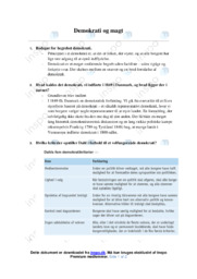 Demokrati og magt | Noter | Samfundsfag