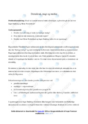 Demokrati, magt og medier | Opgave | Samfundsfag