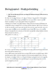 Blodtypefordeling | Opgave i biologi