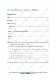 Genet for cystisk fibrose | Undersøgelse | Opgave i biologi