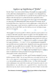 Hullet | Analyse og fortolkning | Novelle | Peter Seeberg