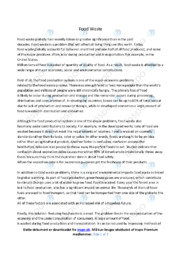 Food Waste globally | Essay i engelsk