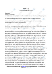 Brev 1 | Analyse | Jens Smærup Sørensen